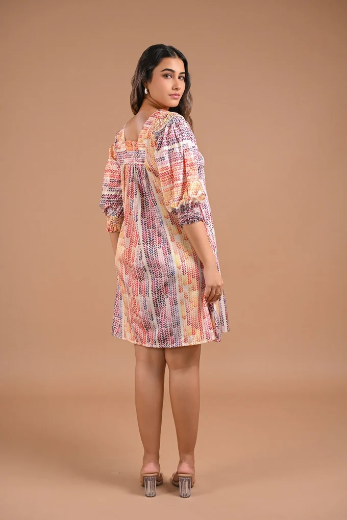 Printed Casual Mini Dress - Image 3