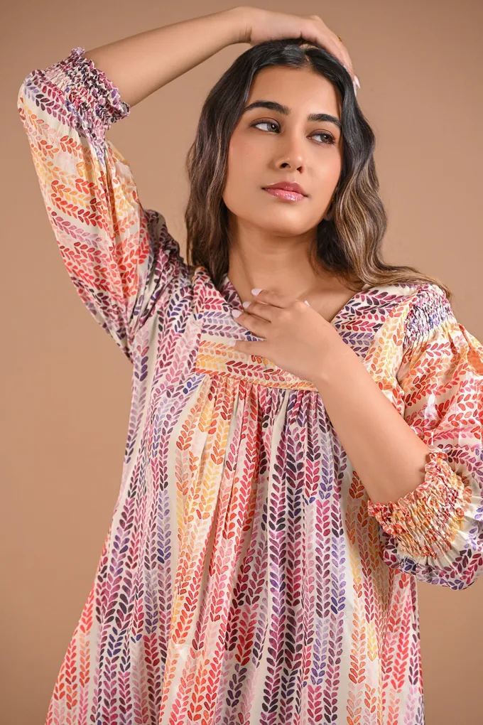 Printed Casual Mini Dress - Image 4