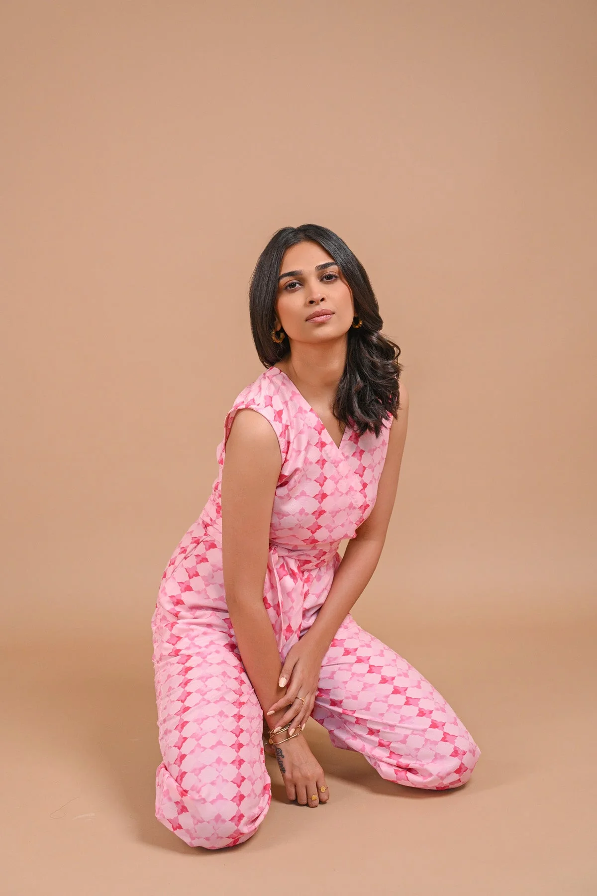 Printed Pink Jumpsuit - Image 6