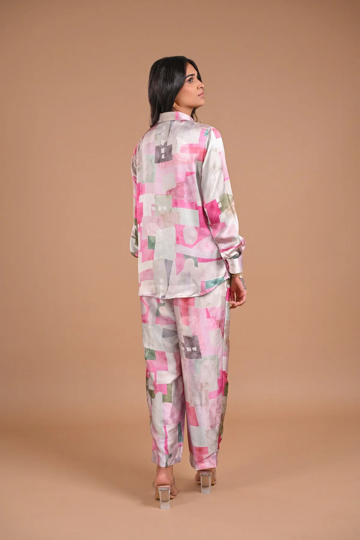 Printed Satin Co-Ord Set - Image 4