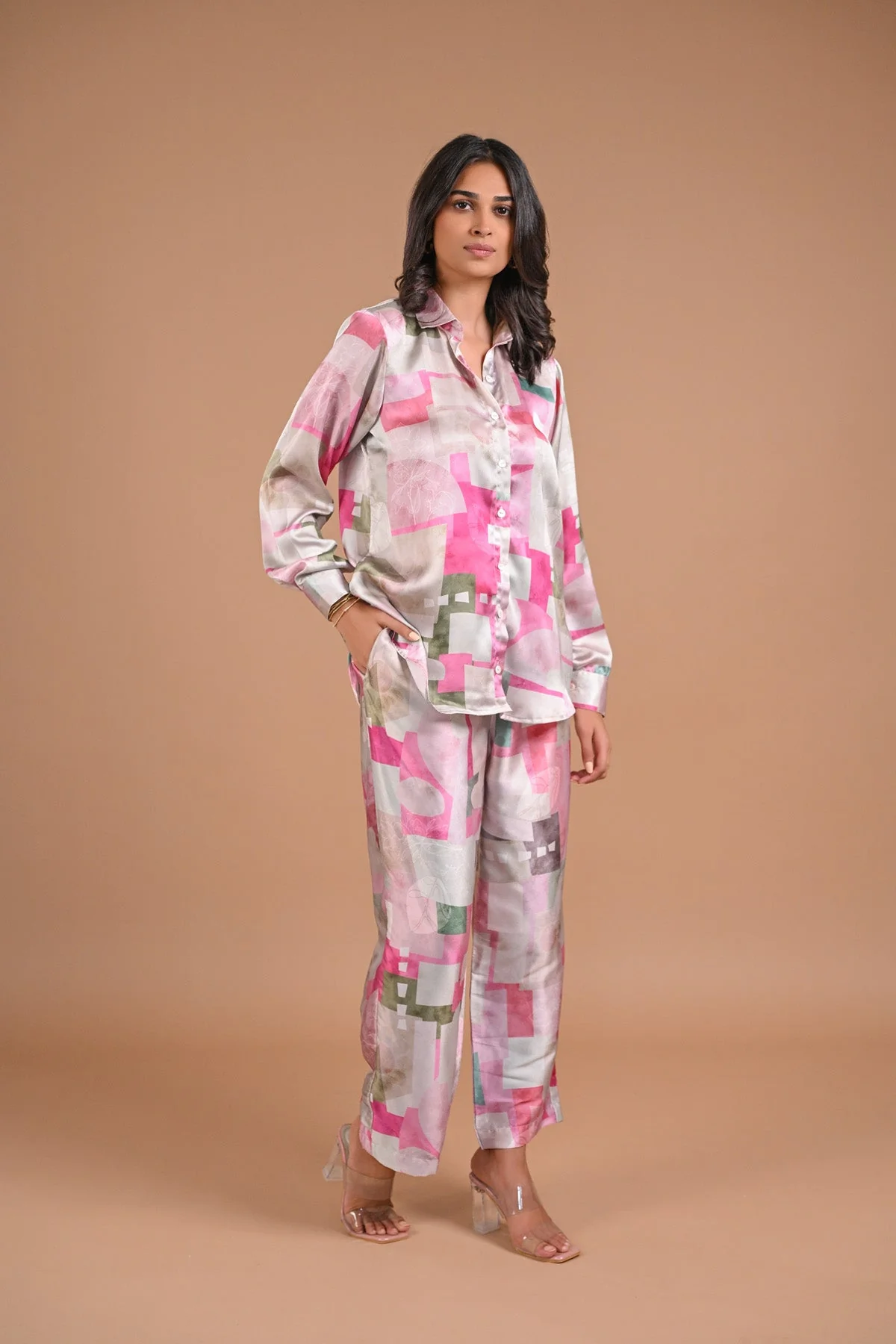 Printed Satin Co-Ord Set - Image 5