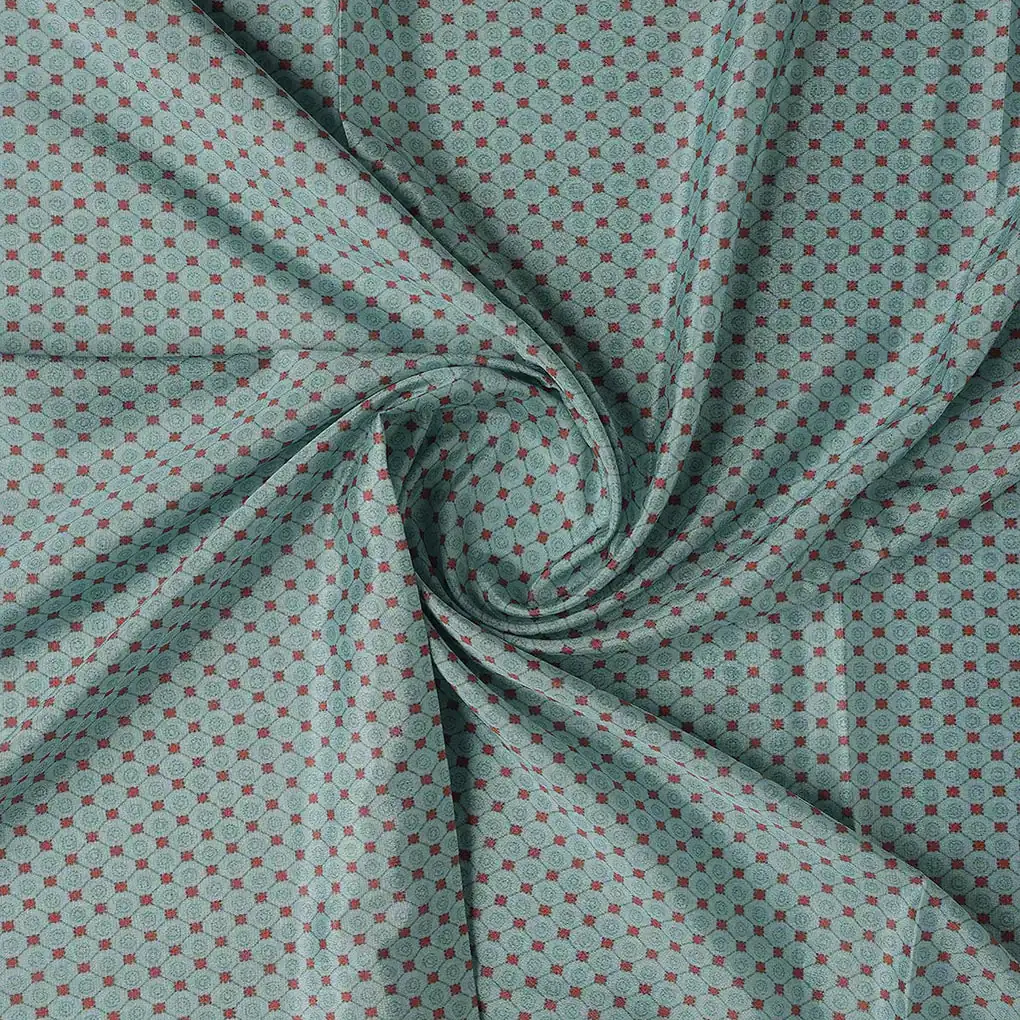 Prisma Rhombus Diamond Digital Printed Fabric - Silk Crepe - Image 2