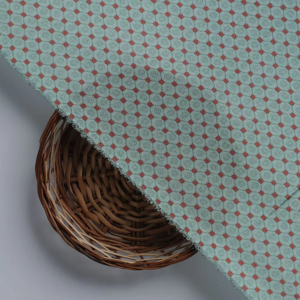 Prisma Rhombus Diamond Digital Printed Fabric - Silk Crepe - Image 3