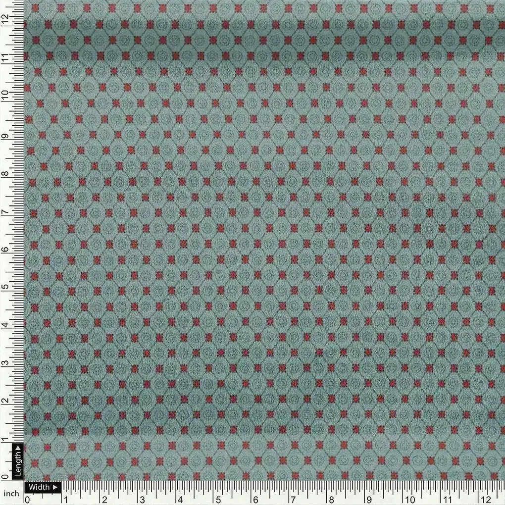 Prisma Rhombus Diamond Digital Printed Fabric - Silk Crepe - Image 4