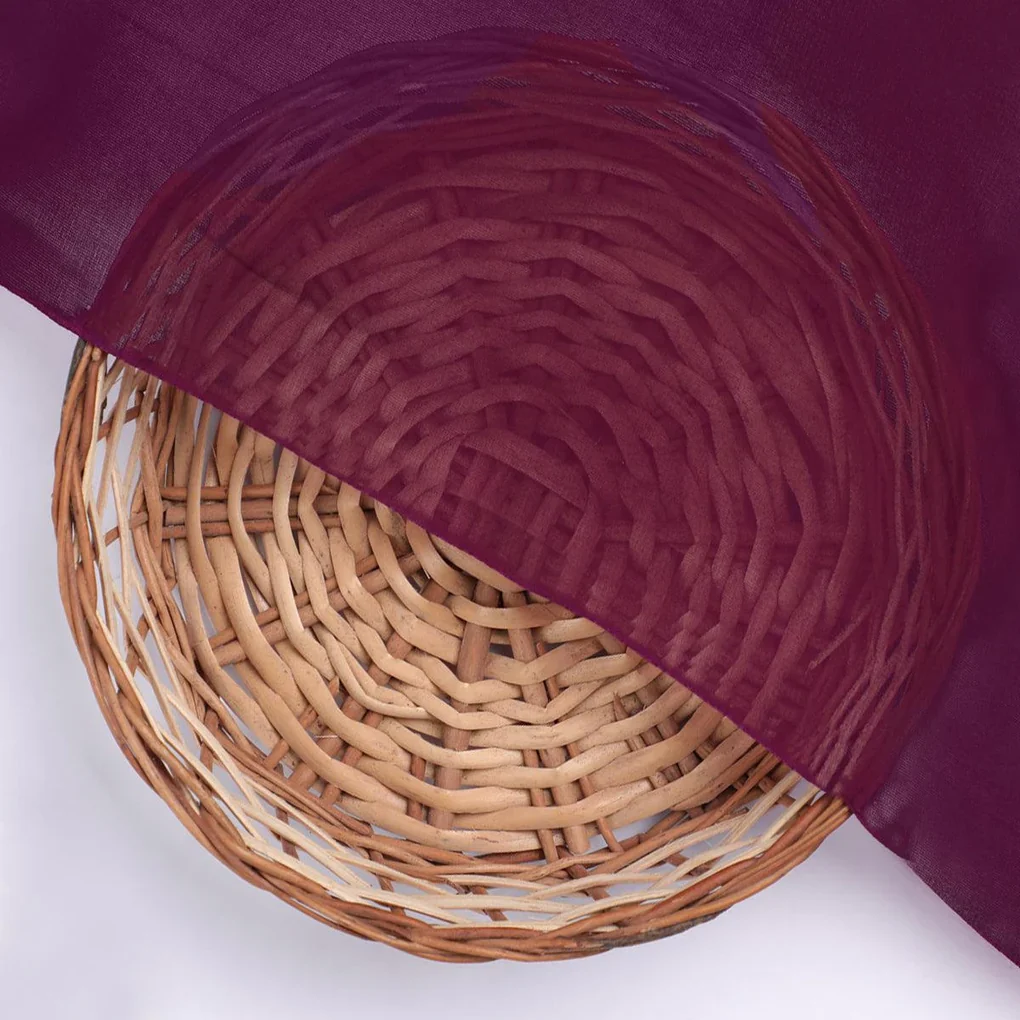 Wine Colour Pure Organza Plain Dyed Fabric - Image 2