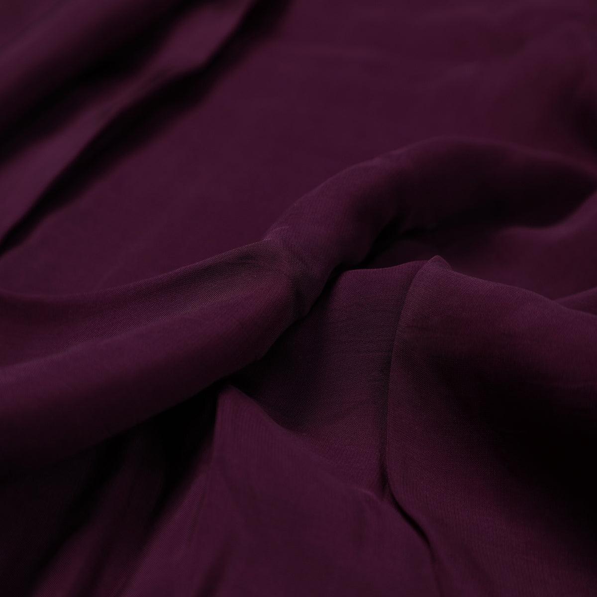 Wine Colour Pure Organza Plain Dyed Fabric - Image 3