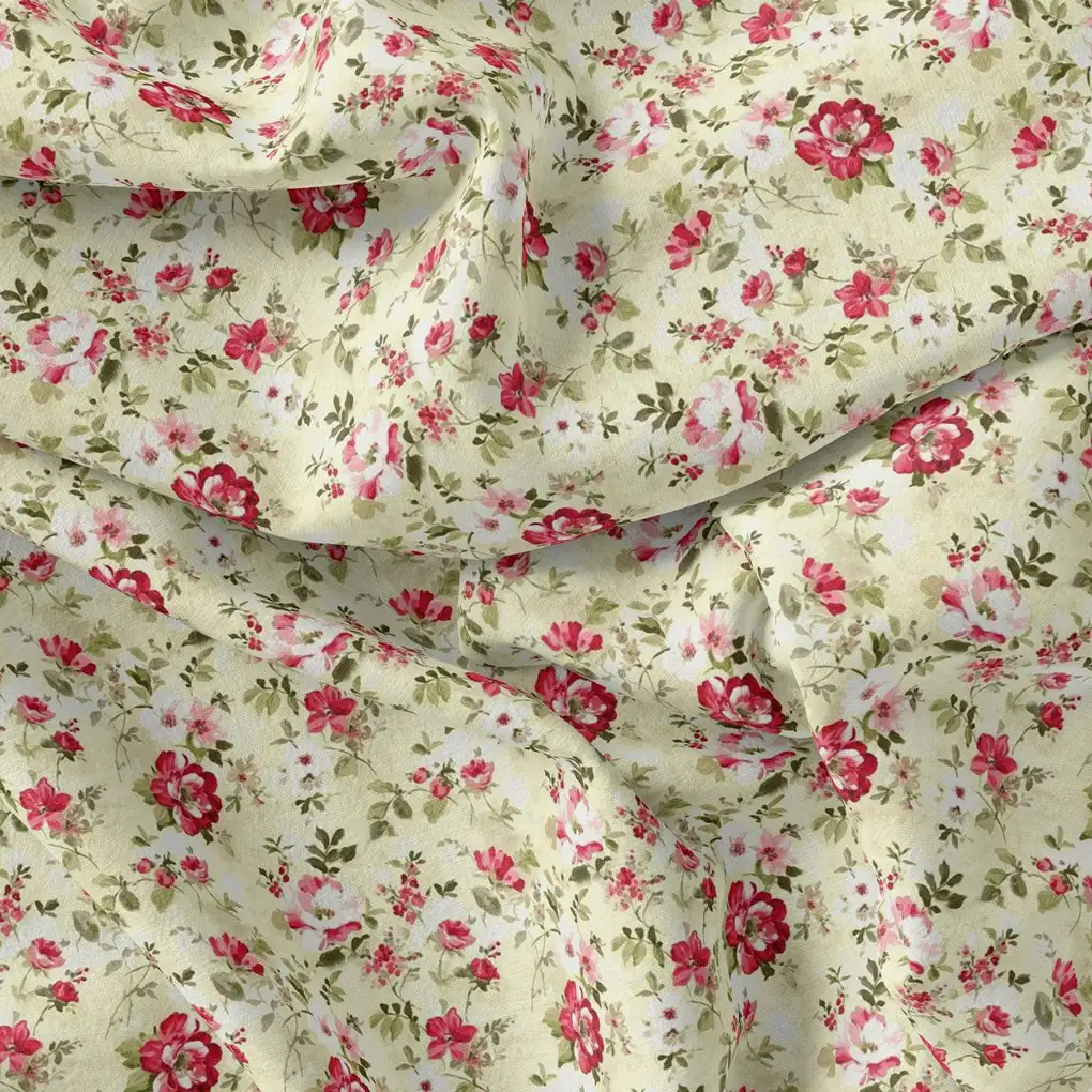 Purple Flower Weightless Printed Fabric - Image 4