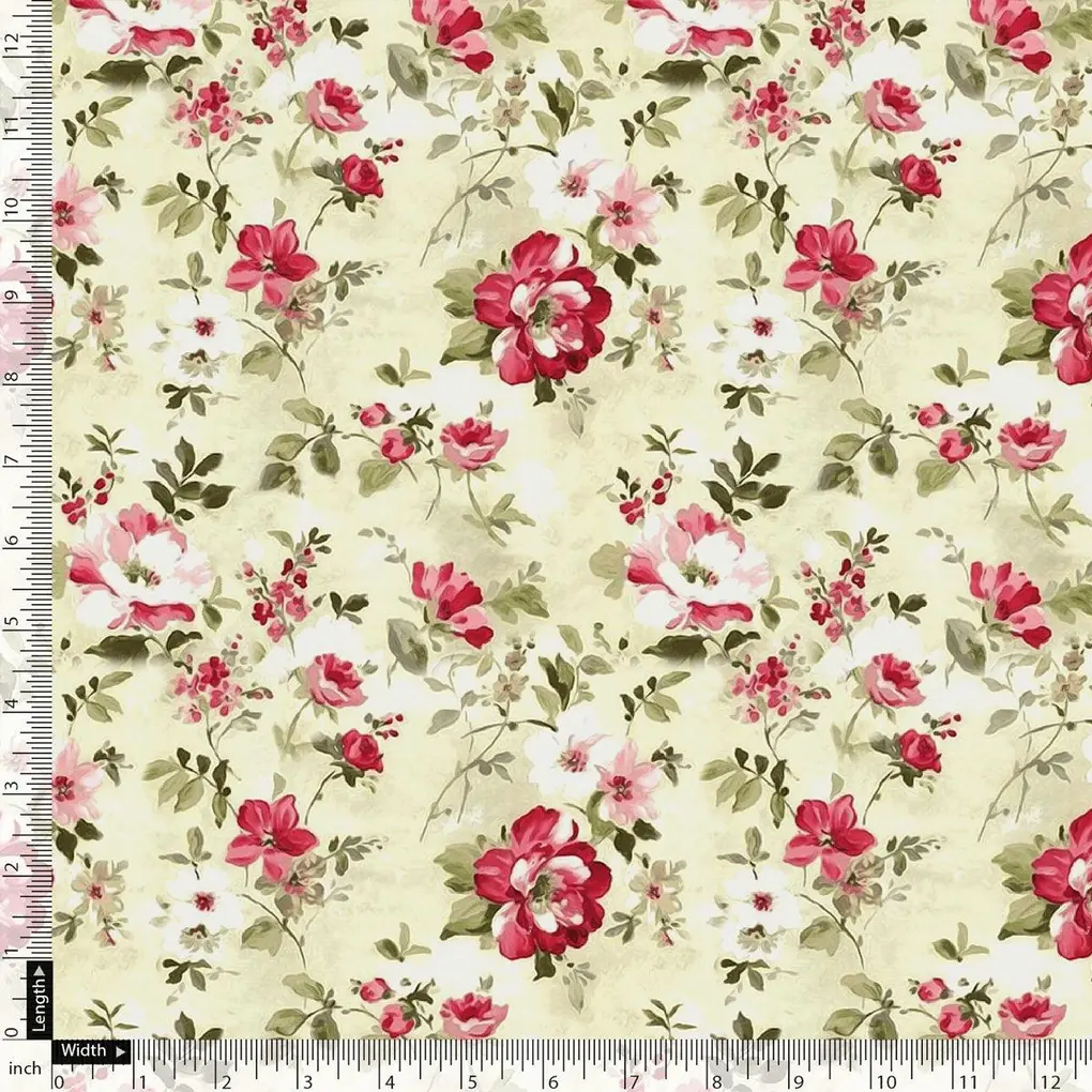 Purple Flower Weightless Printed Fabric - Image 5