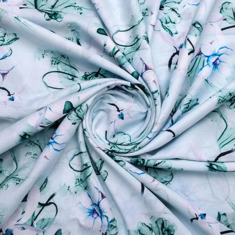 Rama Floral Digital Printed Fabric - Image 3