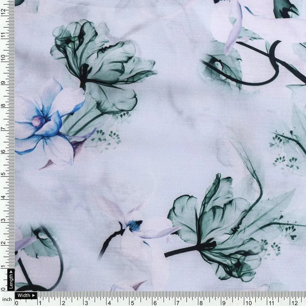Rama Floral Digital Printed Fabric - Image 4