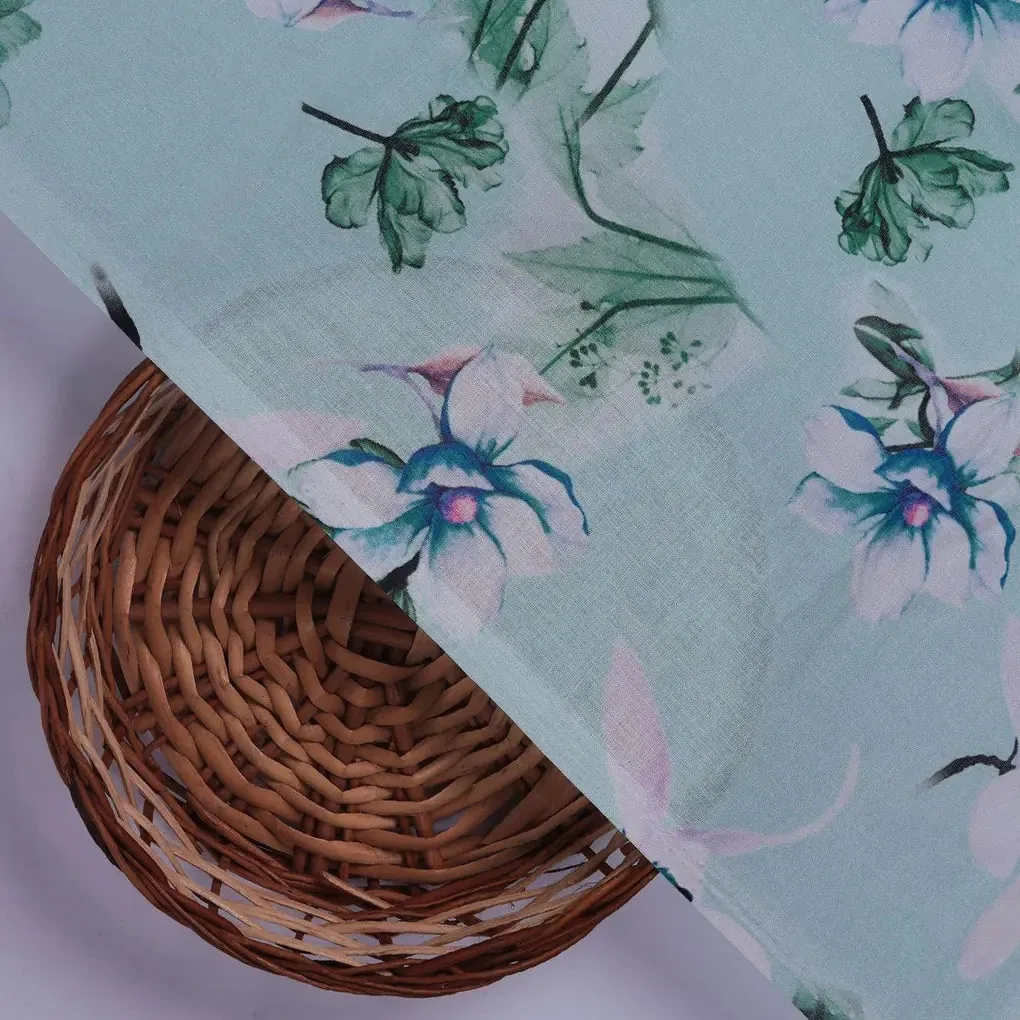 Rama Floral Digital Printed Fabric - Image 2