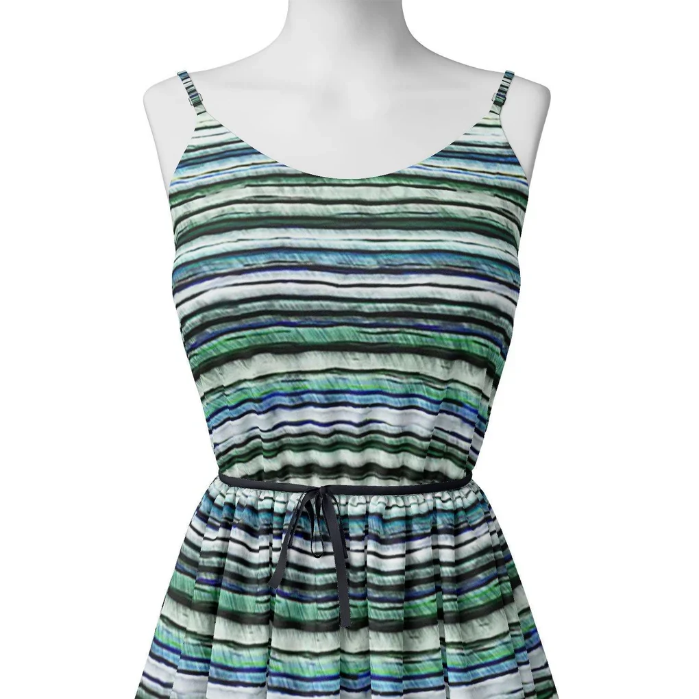 Random Stripes Pattern Digital Printed Fabric - Image 2