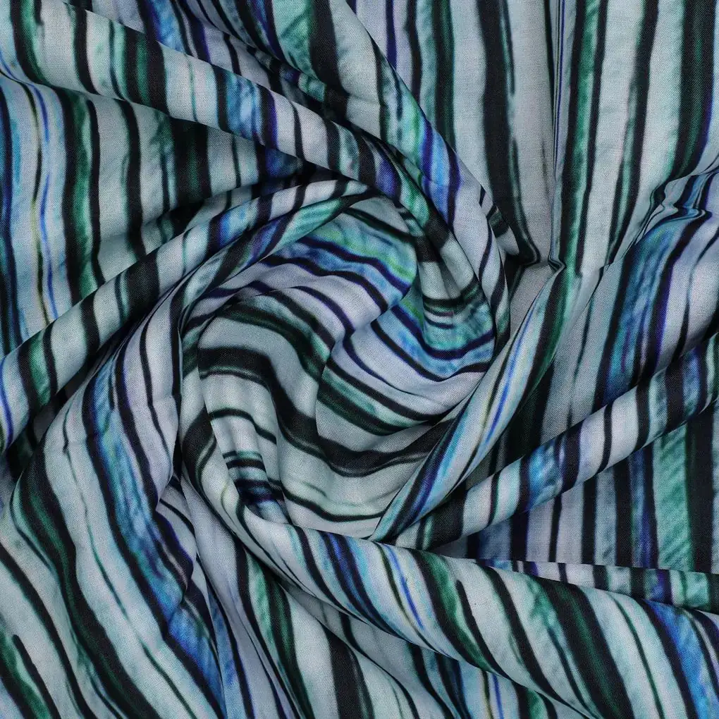 Random Stripes Pattern Digital Printed Fabric - Image 3