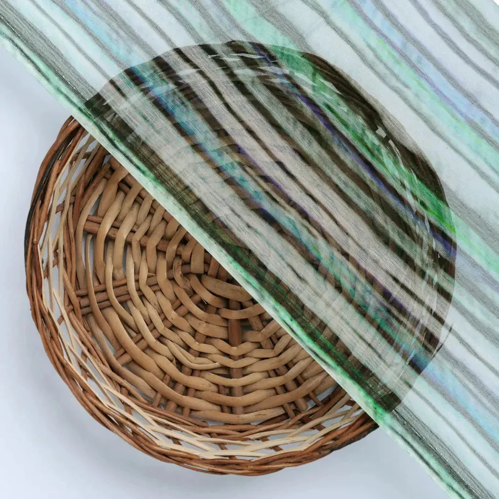 Random Stripes Pattern Digital Printed Fabric - Image 3