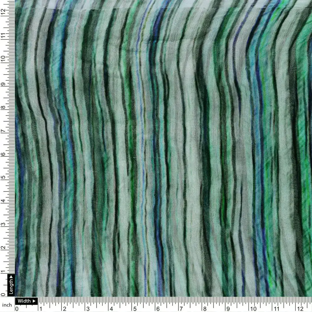 Random Stripes Pattern Digital Printed Fabric - Image 4