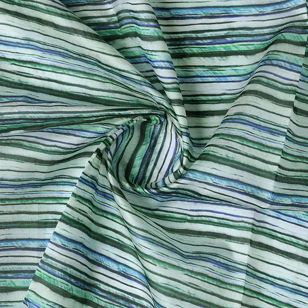 Random Stripes Pattern Digital Printed Fabric - Image 2
