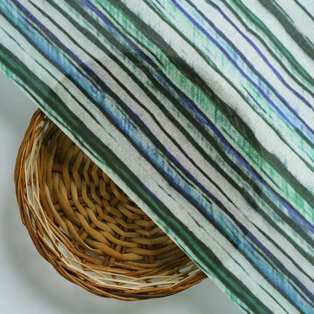 Random Stripes Pattern Digital Printed Fabric - Image 3