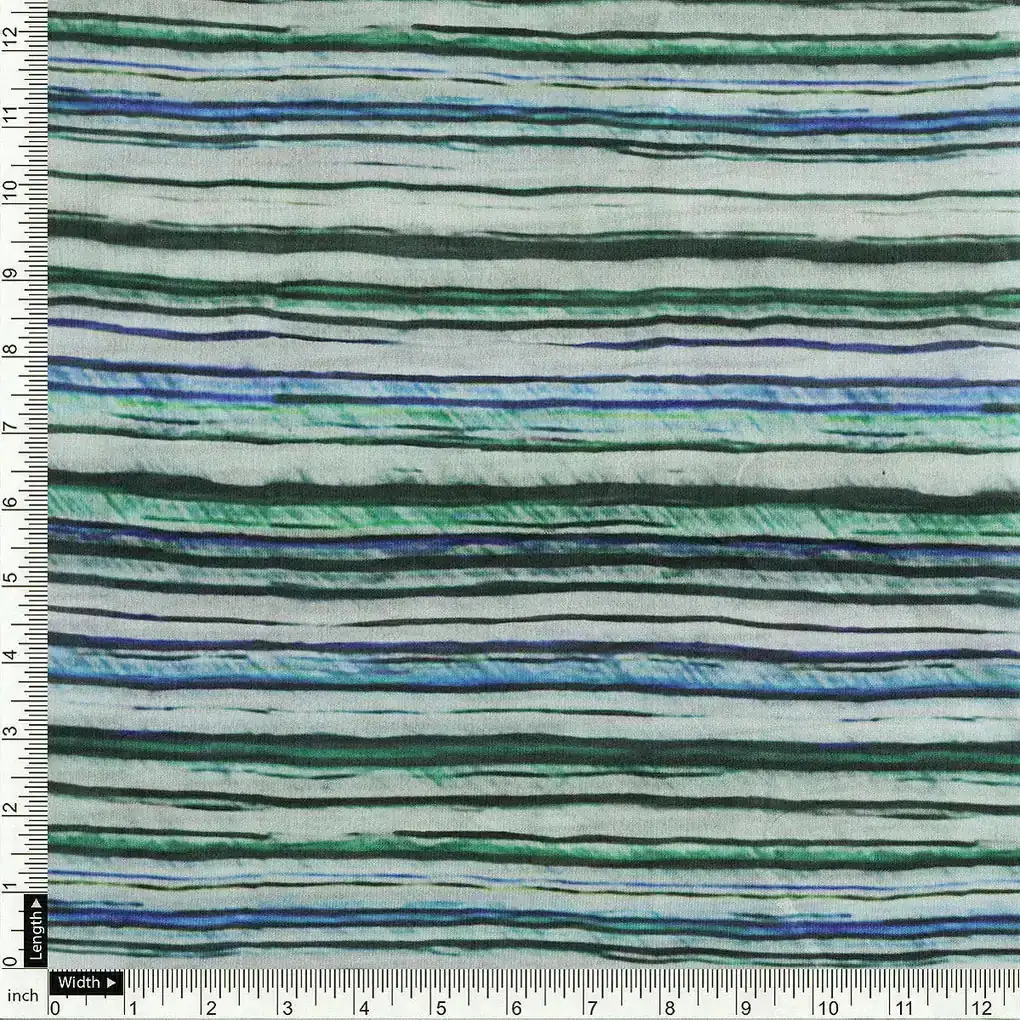 Random Stripes Pattern Digital Printed Fabric - Image 4