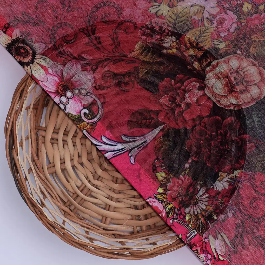 Red And Pink Decorative Flower Bunch - Image 2