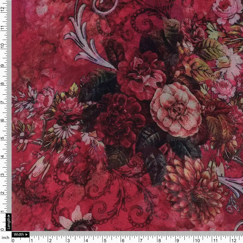 Red And Pink Decorative Flower Bunch - Image 4