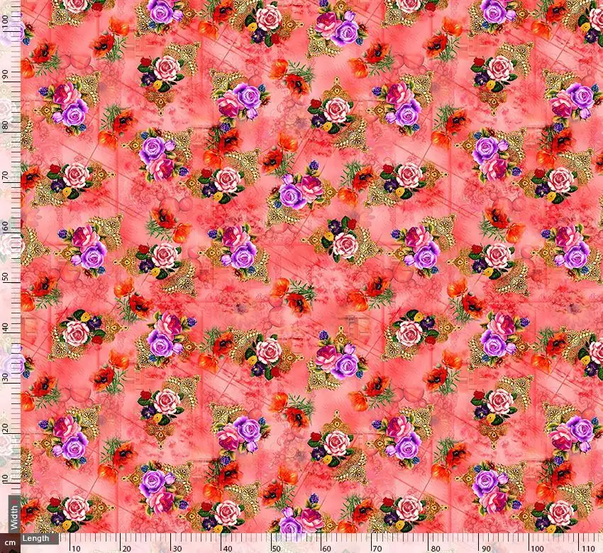 Red And Violet Rose Repeat - Image 2