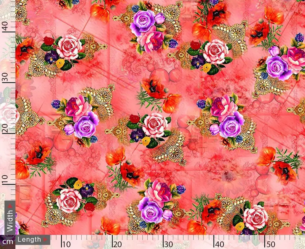 Red And Violet Rose Repeat - Image 3