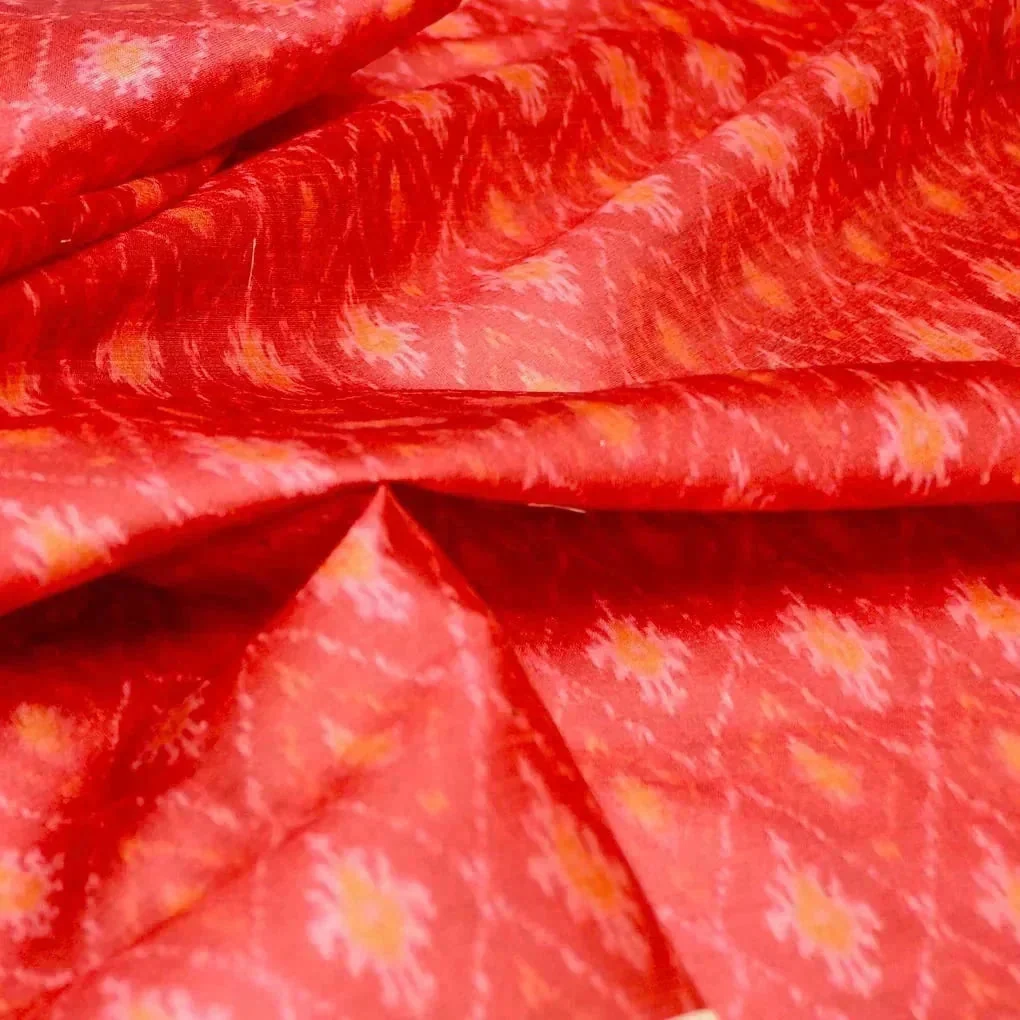 Red Check Digital Printed Fabrics - Image 3