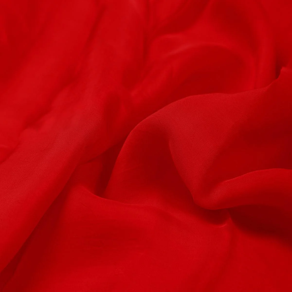 Red Colour Pure Organza Plain Dyed Fabric - Image 3