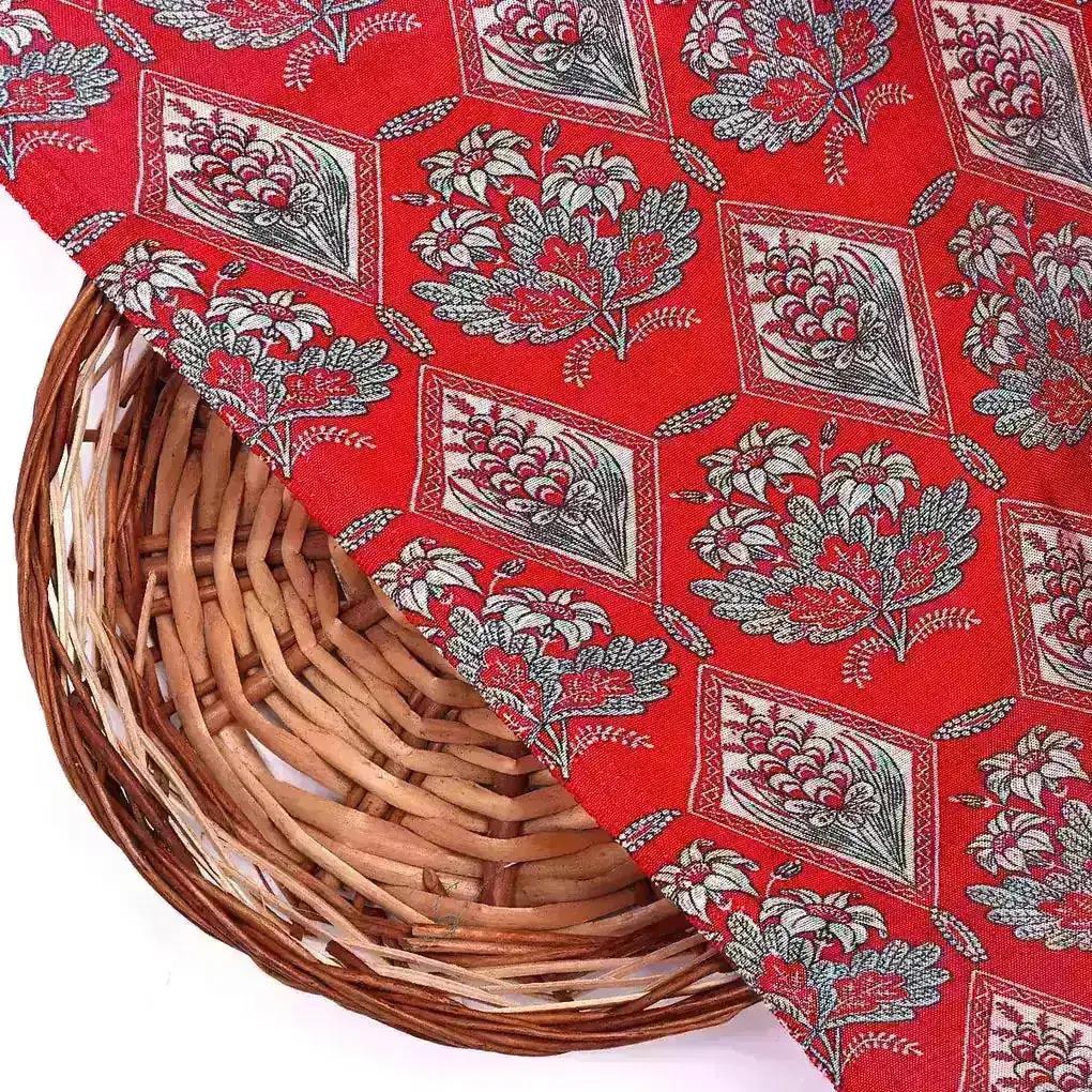 Red Eligant Digital Printed Fabrics - Image 2