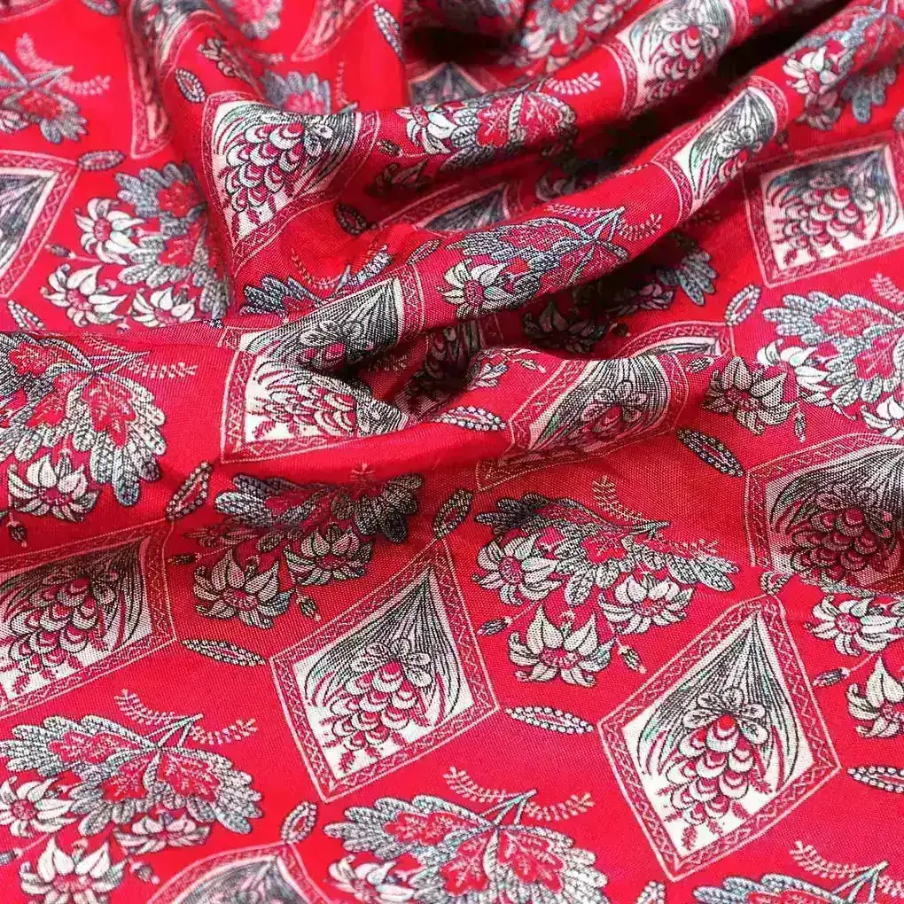 Red Eligant Digital Printed Fabrics - Image 3