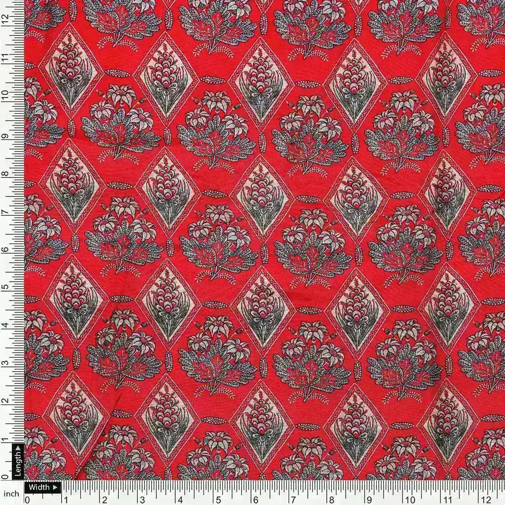 Red Eligant Digital Printed Fabrics - Image 4
