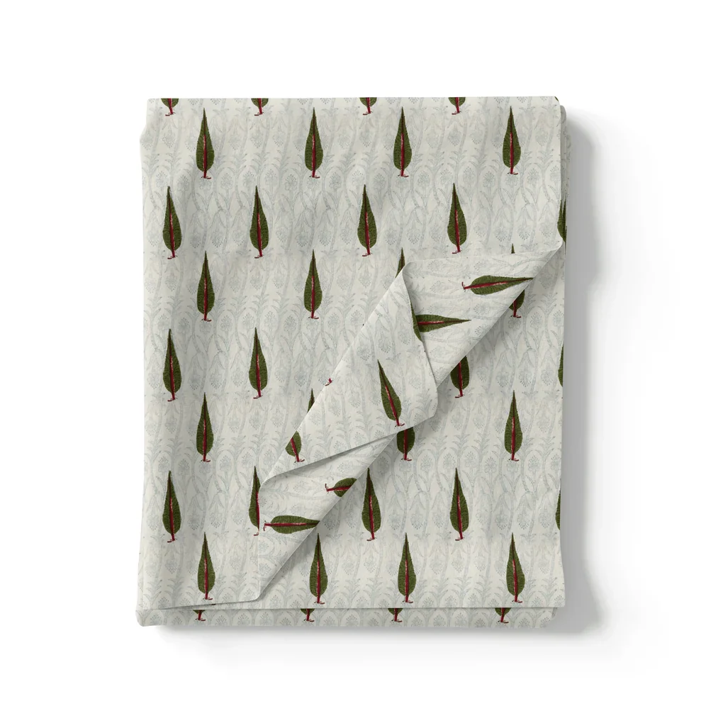 Cantera Leaves Pure Cotton Printed Fabric Material - Image 3
