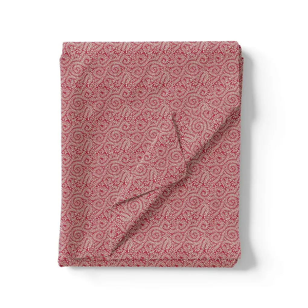 Red Oriental Organza Printed Fabric - Image 3