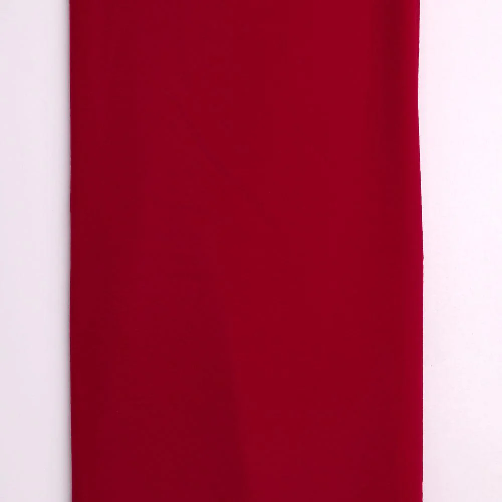 Red Plain Georgette Solid Fabric - Image 4