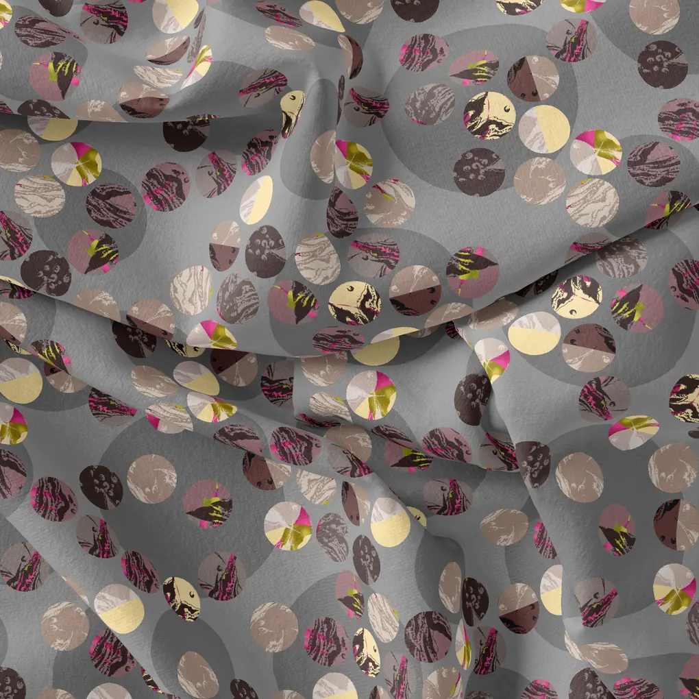 Repeat Downbeat Art In Circle Digital Printed Fabric - Image 4