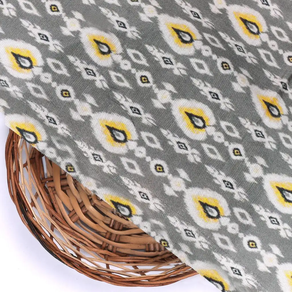 Retro Drop Effects Seamless Digital Printed Fabric - Pure Muslin - Image 2