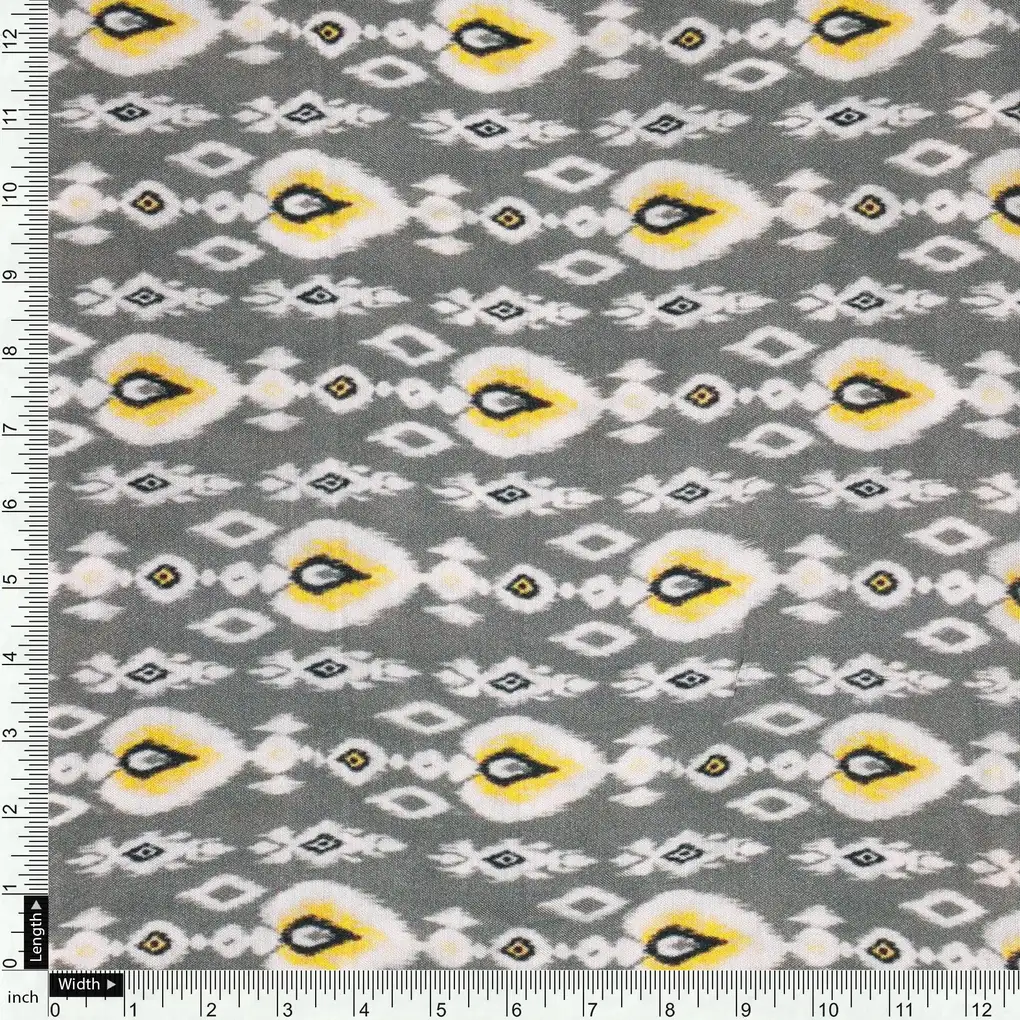 Retro Drop Effects Seamless Digital Printed Fabric - Pure Muslin - Image 4