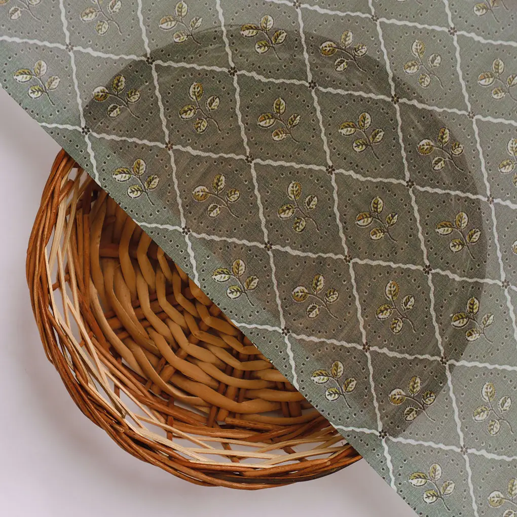 Rhombus Inside Entire Leaf Digital Printed Fabric - Weightless - Image 3