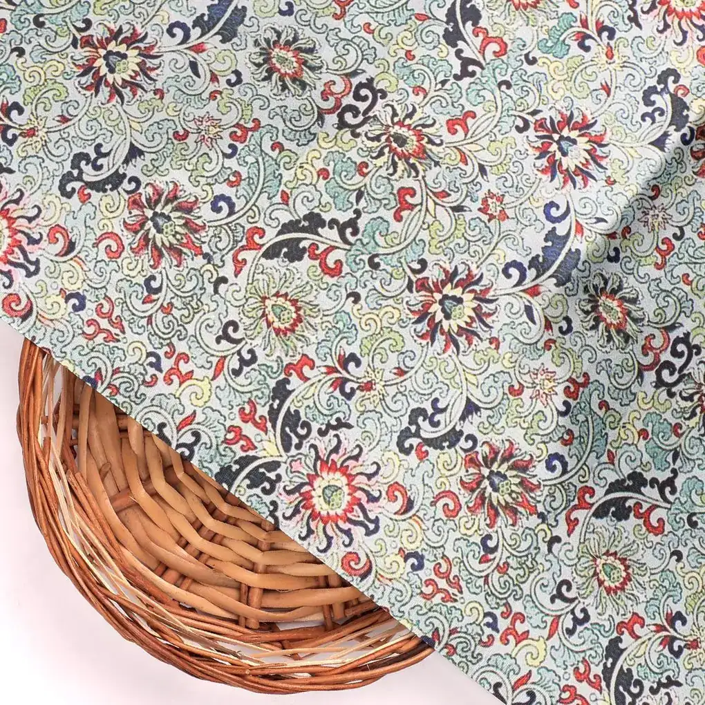 Rich Decorative Flower Digital Printed Fabric - Image 2