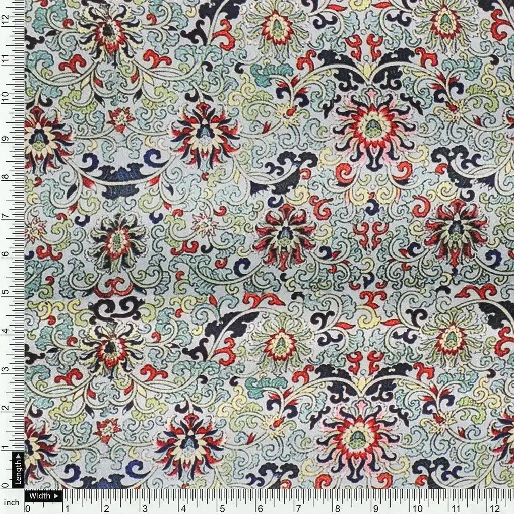 Rich Decorative Flower Digital Printed Fabric - Image 4