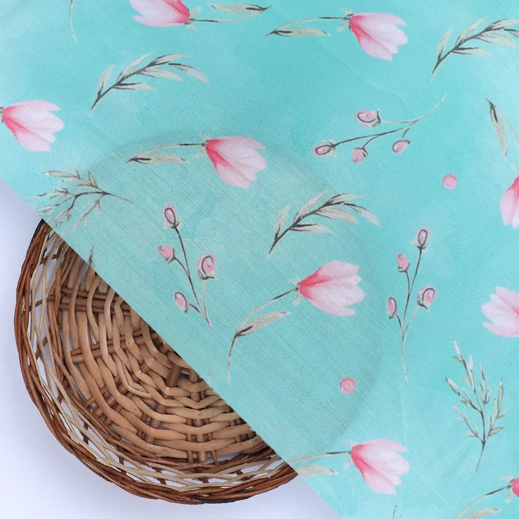 Romantic And Feminine Digital Printed Fabric - Muslin - Image 2