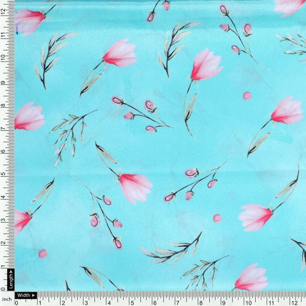 Romantic And Feminine Digital Printed Fabric - Crepe - Image 4