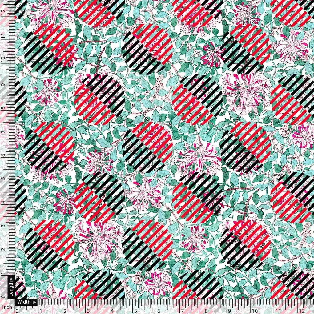 Romantic Valley Of Pink Flower Digital Printed Fabric - Image 4