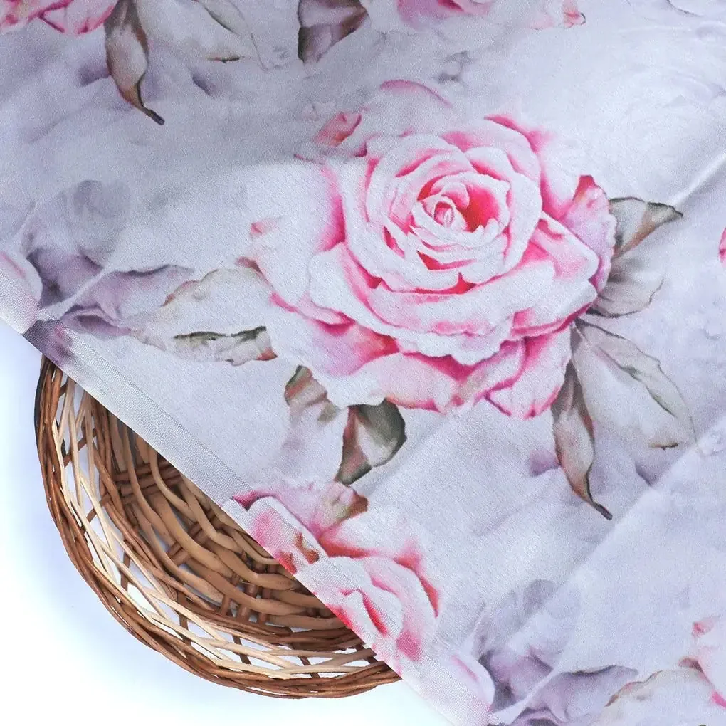 Rosegold Flower Digital Printed Fabric - Image 2