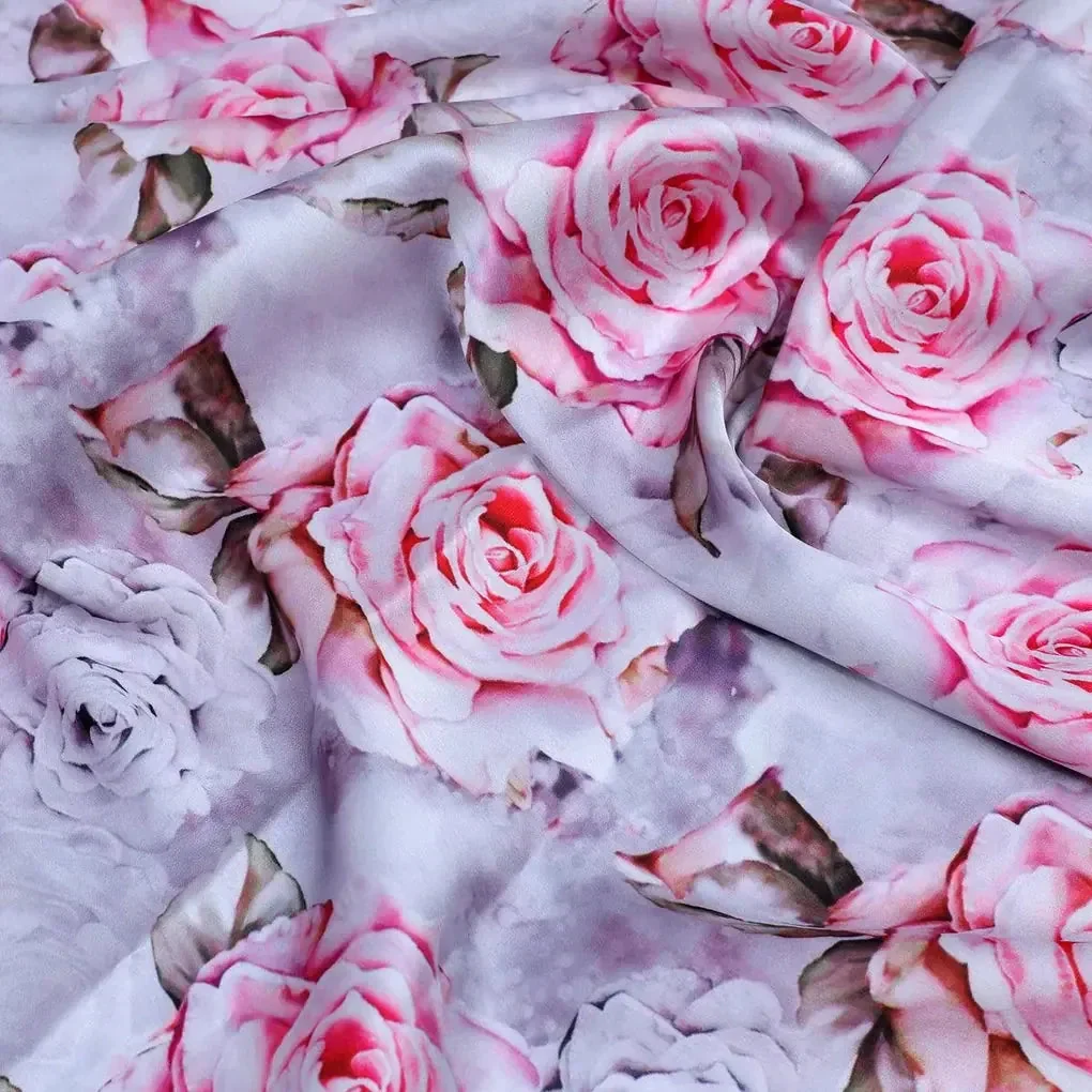 Rosegold Flower Digital Printed Fabric - Image 3