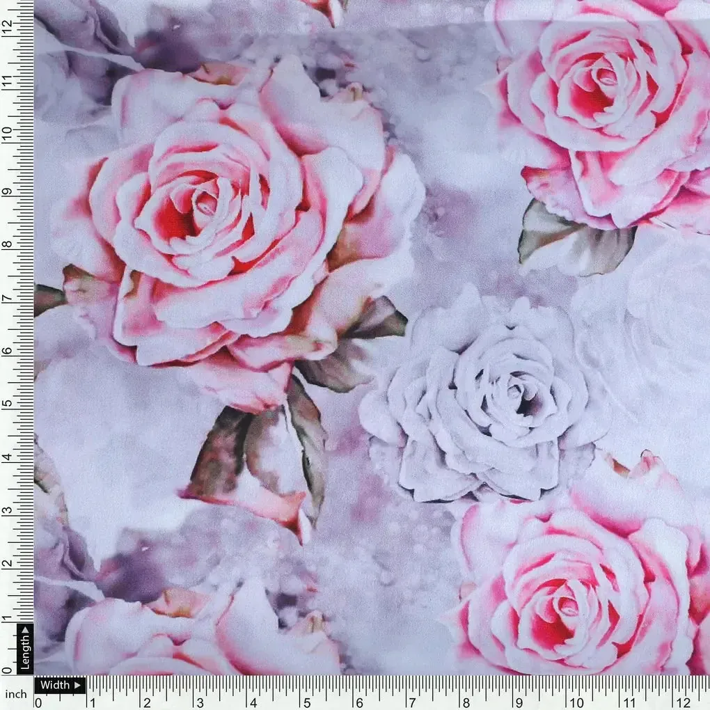 Rosegold Flower Digital Printed Fabric - Image 4