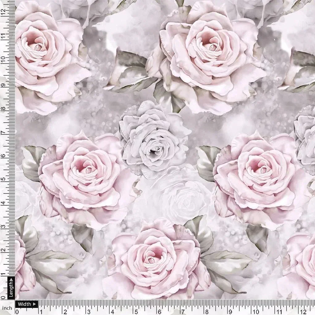 Rosegold Flower Digital Printed Fabric - Image 3