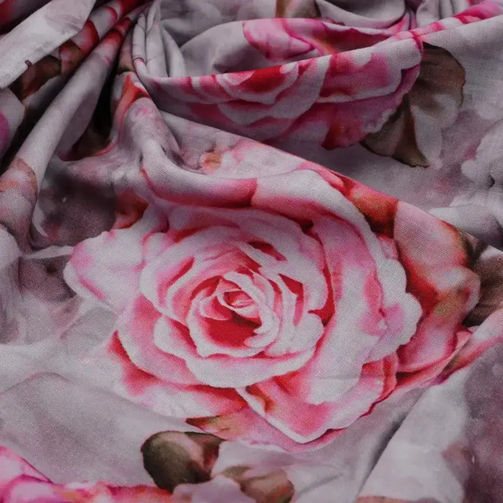 Rosegold Flower Digital Printed Fabric - Image 3