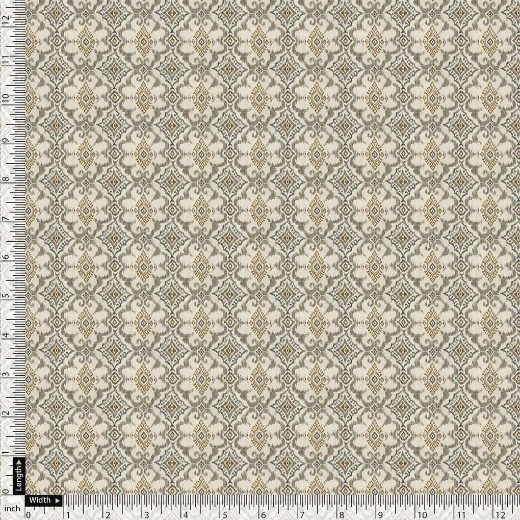 Royal Moroccan With Clover Pattern Digital Printed Fabric - Pure Chiffon - Image 4