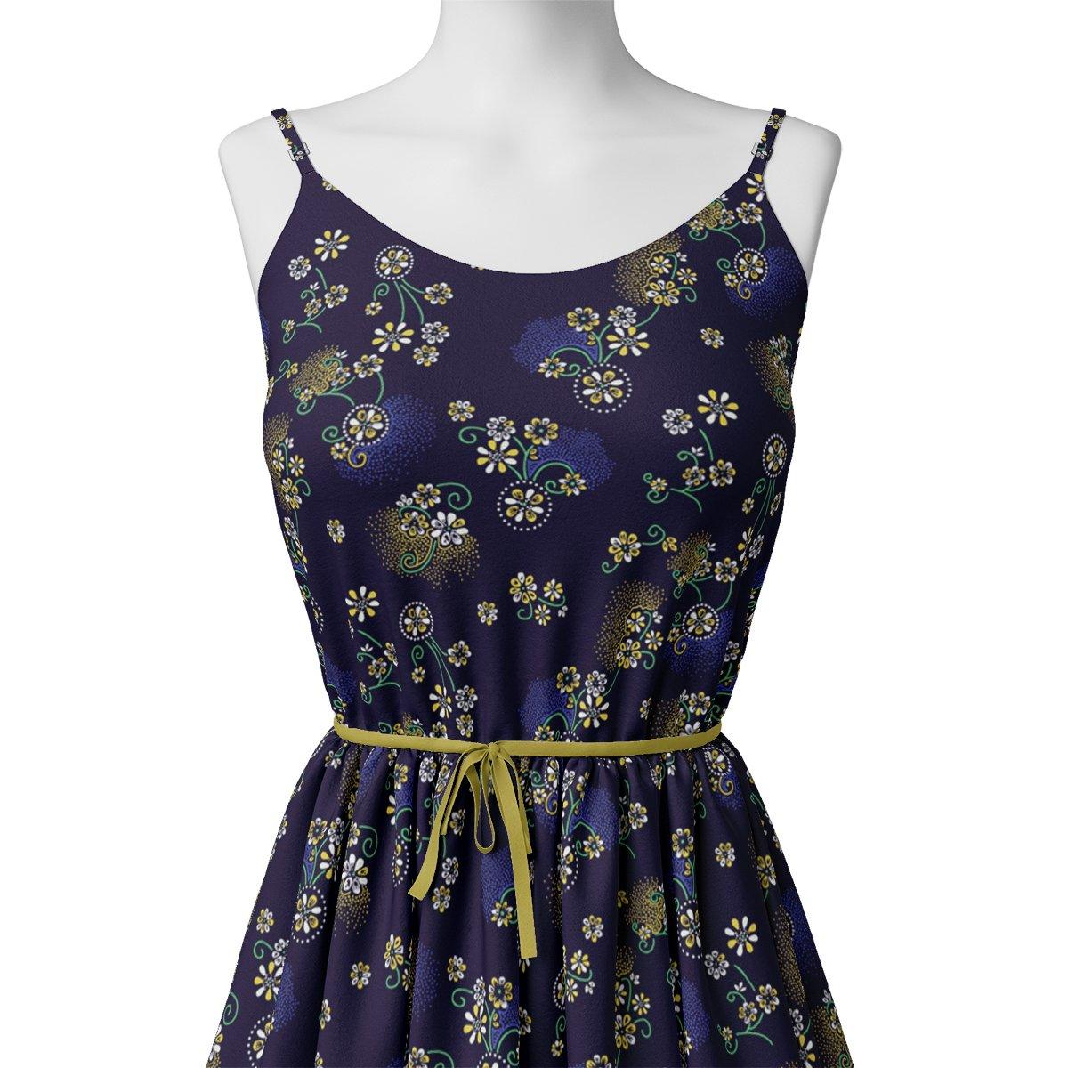 Royal Orchid Ditsy Digital Printed Fabric - Image 2